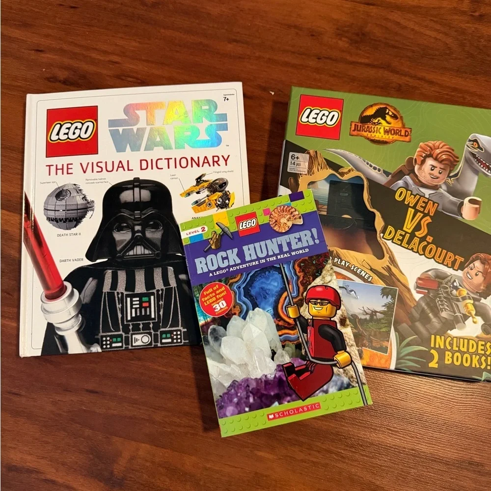 LEGO Star Wars and Jurassic World Book Collection plus book interactive legos